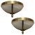 Large Marbled Glass and Brass Sconces, 1970s, Set of 2 For Sale