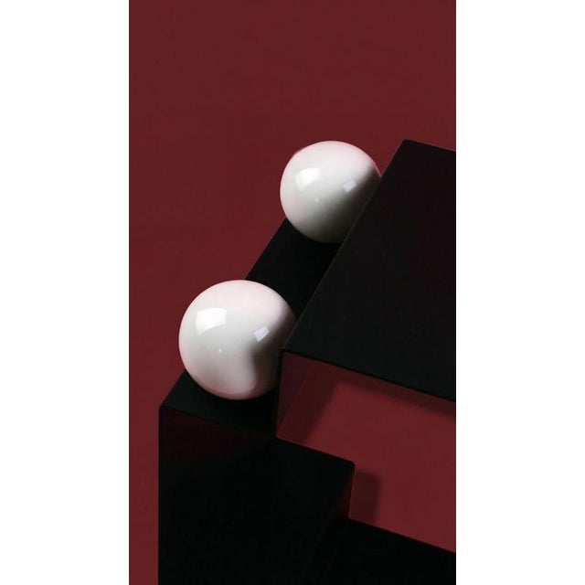 Yin Yang Side Table in Steel and Porcelain by Auste Ost For Sale - Image 12 of 17