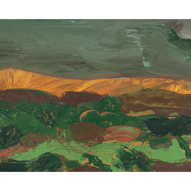 1980s Abstract Acrylic Landscape Painting by Harry Hilson For Sale In Indianapolis - Image 6 of 9