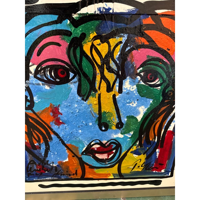 Peter Keil 1970s Peter Keil Andy Warhol My Friend Abstract Painting For Sale - Image 4 of 7