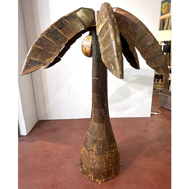 Monumental Mexican Sculptural Iron Palm Tree Manner of Sergio Bustamante For Sale - Image 15 of 15