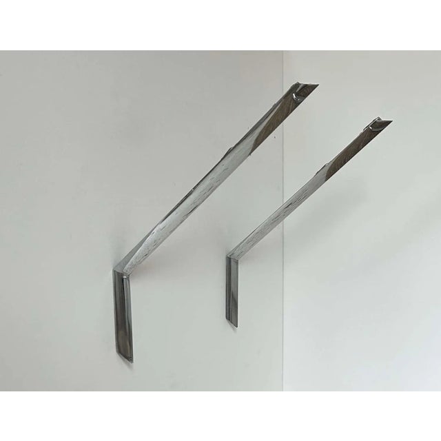 Vintage Wall Lights in Chrome Metal, France, 1970, Set of 2 For Sale - Image 10 of 12