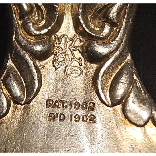 Silver 1990s Whiting & Co” Lily” Pattern Sterling Silver “Chocolate” or “Bullion” Spoon For Sale - Image 8 of 9