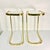 Metal 1980s Postmodern Contemporary Brass & Glass Cantilever Drink Tables - A Pair For Sale - Image 7 of 14