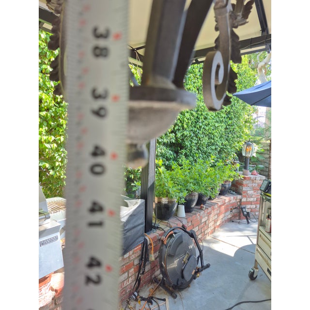 1970s Spanish Revival Wrought Iron Chandelier For Sale - Image 11 of 12
