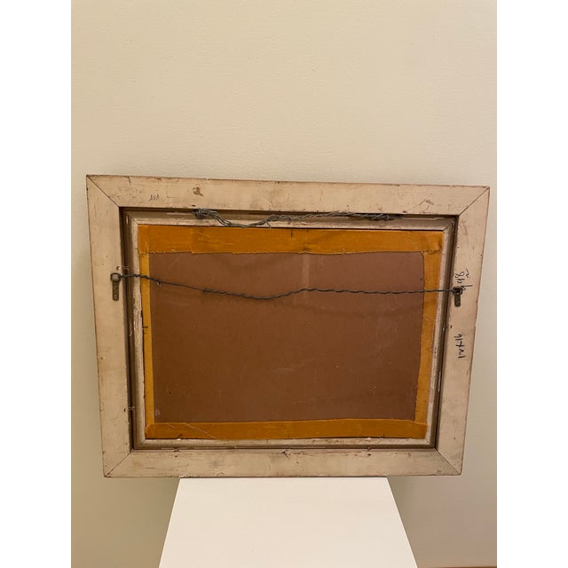 Gold Vintage 1940s Hand-Stitched Swan Landscape Needlepoint in Ornate Gilt Frame For Sale - Image 8 of 8