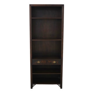 Knob Creek Walnut Finish Mahogany Open Bookcase For Sale