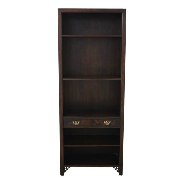 Knob Creek Walnut Finish Mahogany Open Bookcase For Sale