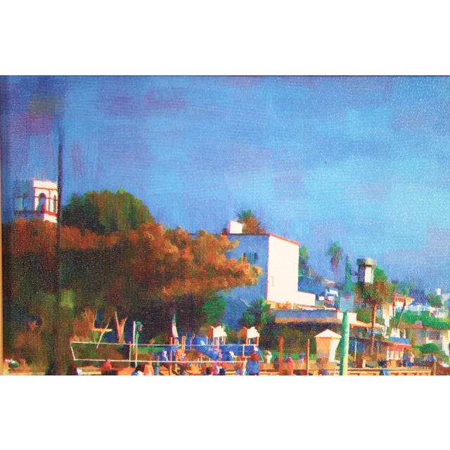 Textile Laguna Beach Boardwalk Painting For Sale - Image 7 of 10