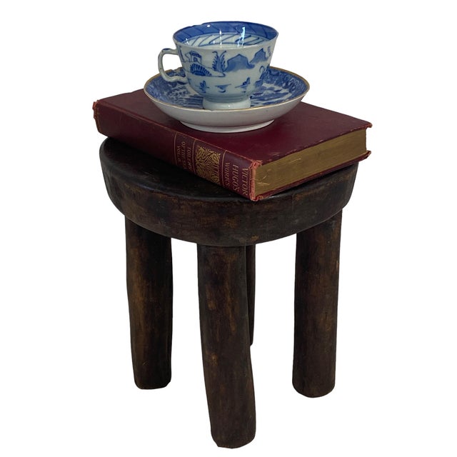 African Carved Wood Milk Stool Hehe Gogo People Tanzania 10" H For Sale - Image 4 of 6