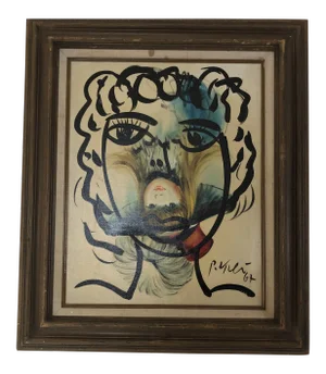 1967 Portrait of a Mother & Child Oil Painting by Peter Robert Keil, Framed