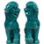 Ceramic Vintage Chinese Porcelain Green Foo Dog Figurines - A Pair For Sale - Image 7 of 13