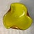 1960s Vintage Mid-Century Italian Murano Sommerso Yellow & Amber Glass Tri-Lobed Bowl For Sale - Image 5 of 8