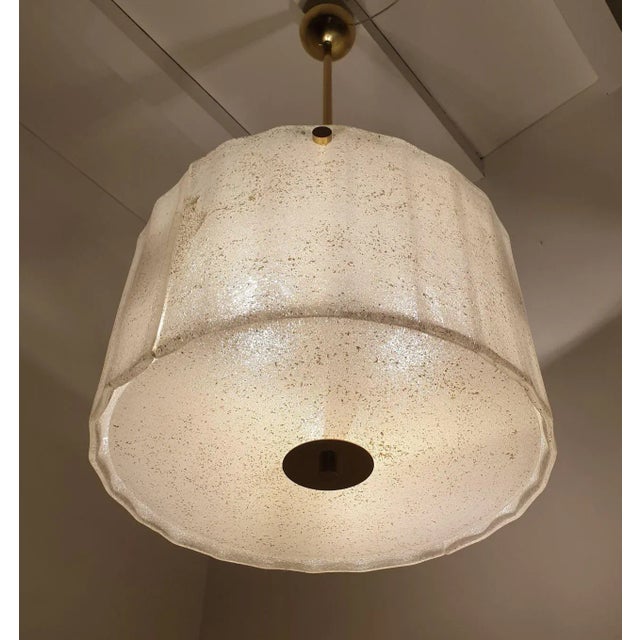 Metal White Murano Glass Mid Century Modern Chandelier 1970s For Sale - Image 7 of 12