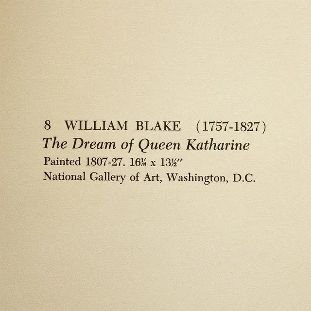 1950s 1956 After William Blake "The Dream of Queen Katharine", Vintage Full-Color Print For Sale - Image 5 of 8