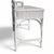 White Woven Wicker Writing Desk and Matching Side Chair For Sale - Image 14 of 18