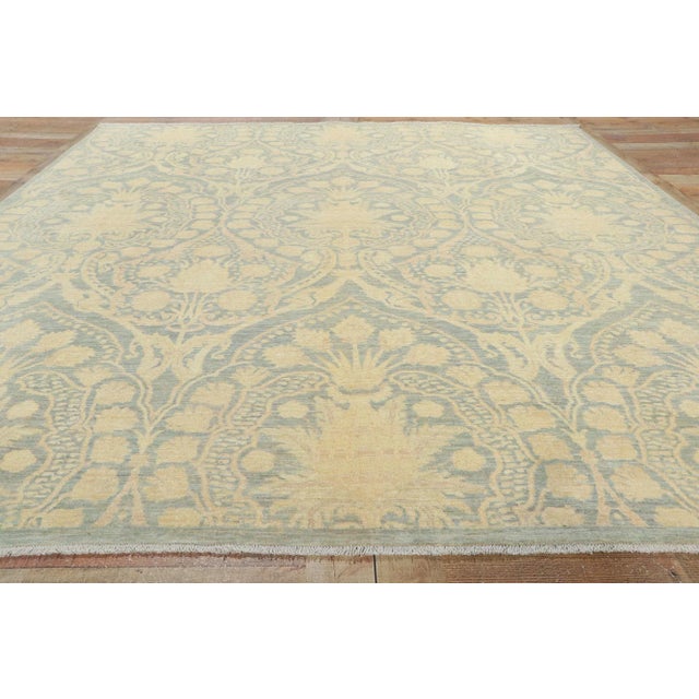 Sand Vintage Modern Damask Rug, 8'3 X 9'7 For Sale - Image 8 of 10