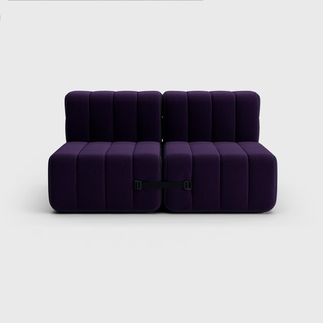 2-Seater Modular Sofa in Jet Fabric by Ambivalenz, Set of 4 For Sale - Image 9 of 18