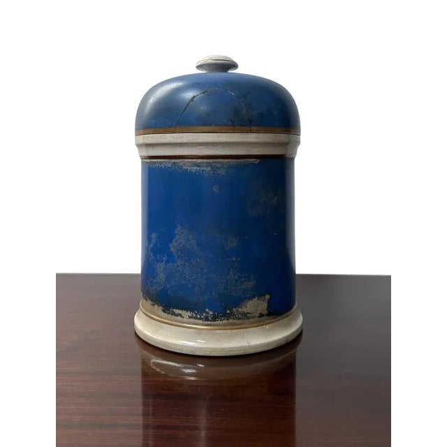 Vintage Victorian Hand Painted Apothecary Jar For Sale - Image 3 of 4