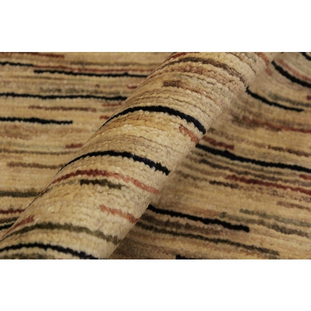 Textile Bohemian Gabbeh Beige/Black Wool Rug - 3'9'' X 5'9'' For Sale - Image 7 of 10