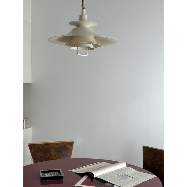 Vintage Danish Tiered Rise and Fall Pendant Lamp from Frandsen, 1970s For Sale - Image 4 of 11