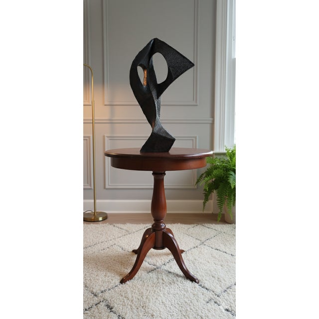 Make a bold architectural statement with this monumental mid-century Brutalist sculpture. Standing over two feet tall,...
