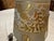 Hollywood Regency Vintage Mid-Century Modern Ceramic Table Lamp With a Textured, Fat Lava Glaze Base and Gold Floral Detailing. For Sale - Image 3 of 11