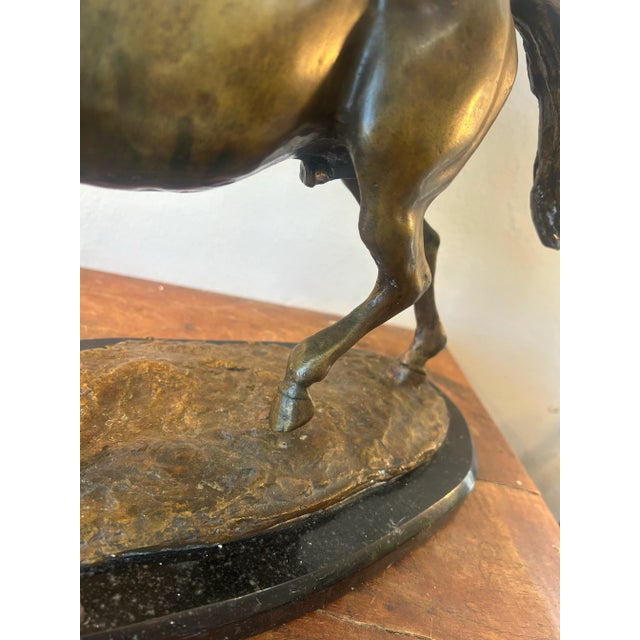 Metal Vintage Large Bronze Horse Sculpture by Humberto Peraza For Sale - Image 7 of 10