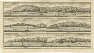F. Valentijn, Illustration of Trading Posts in Indonesia, 1726, Print