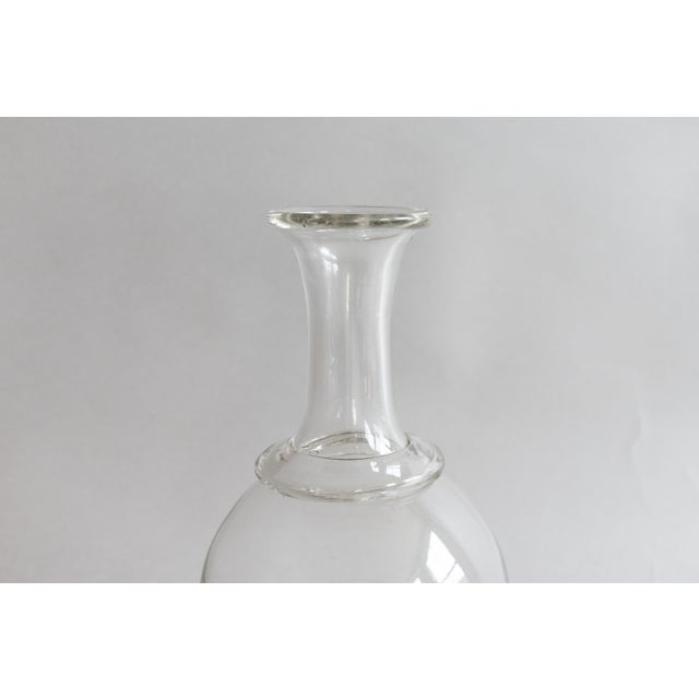 Elegant shape glass carafe. France circa 1900.