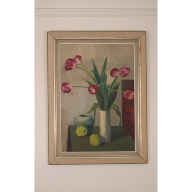 Hugo Olsson, Fruit and Flowers, 1950s, Oil on Canvas, Framed For Sale - Image 17 of 17