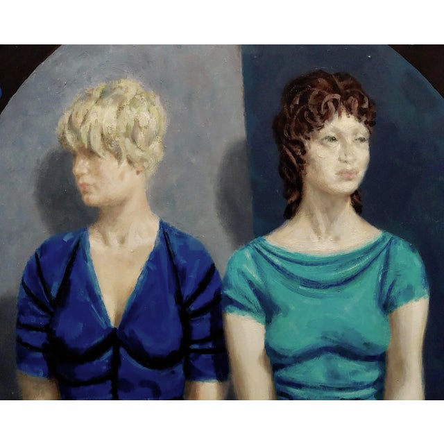 Figurative Joseph Hirsch - New York Southwest Corner Street Girls -Oil Painting For Sale - Image 3 of 12