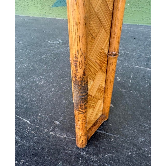 Herringbone Bamboo Writing Desk For Sale - Image 13 of 13
