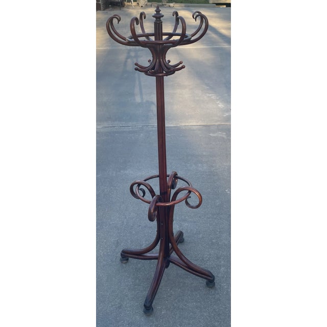 Art Nouveau Vintage Thonet Bent Wood Coat Racks For Sale - Image 3 of 12