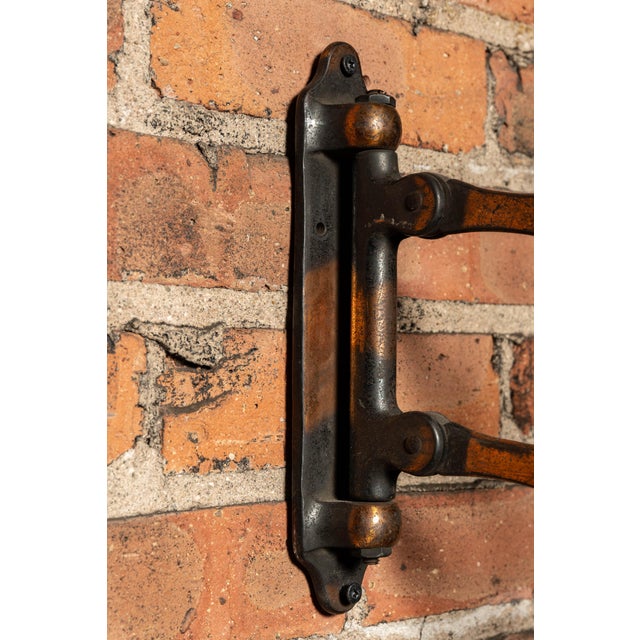 Early 20th Century Japanned Copper Scissor Arm Wall Lamp With Mirrored Art Nouveau Shade For Sale - Image 9 of 18