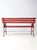 Mid 20th Century Vintage Red Iron and Wood Garden Bench For Sale - Image 5 of 15