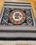 Vintage Mexican Serape Kilim Rug, Flat-Woven Medallion Pattern, Gray & Black, 5x7 For Sale - Image 13 of 14