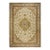 1940s Antique Classic Beige Ground Floral Medallion Tabriz Handknotted Wool Rug For Sale