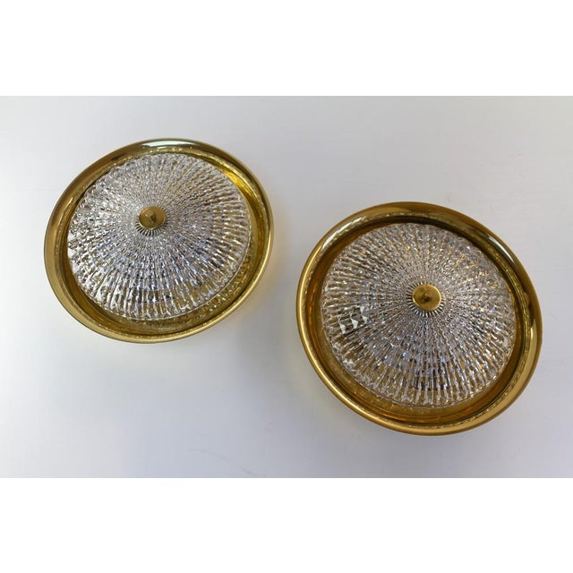Lyfa Orrefors Brass Wall Lamps by Fagerlund for Lyfa, 1960s, Set of 2 For Sale - Image 4 of 18