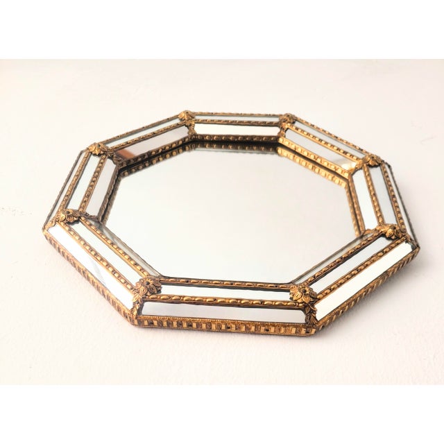 Octagonal Venetian Mirror From the 1950s For Sale - Image 9 of 11