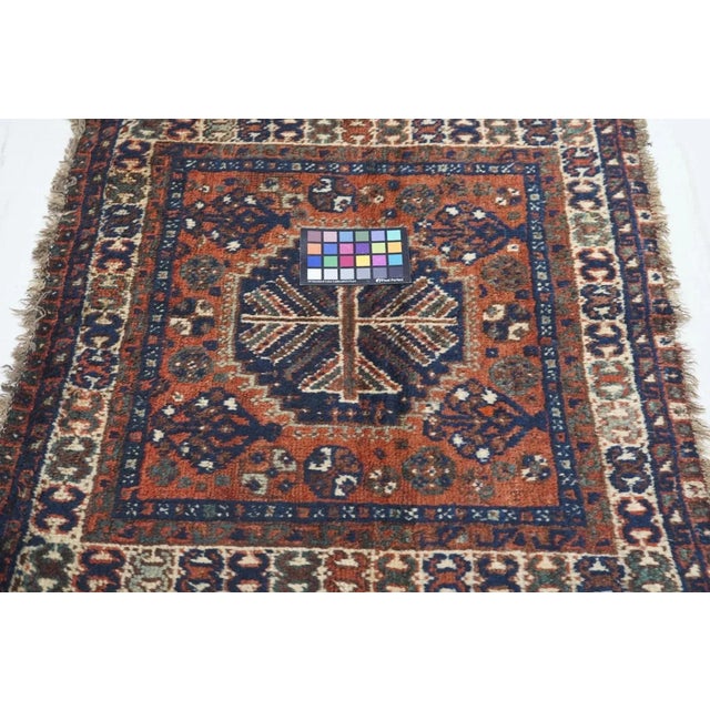 Textile Antique Shiraz Rug 2'9'' x 3'1'' For Sale - Image 7 of 7
