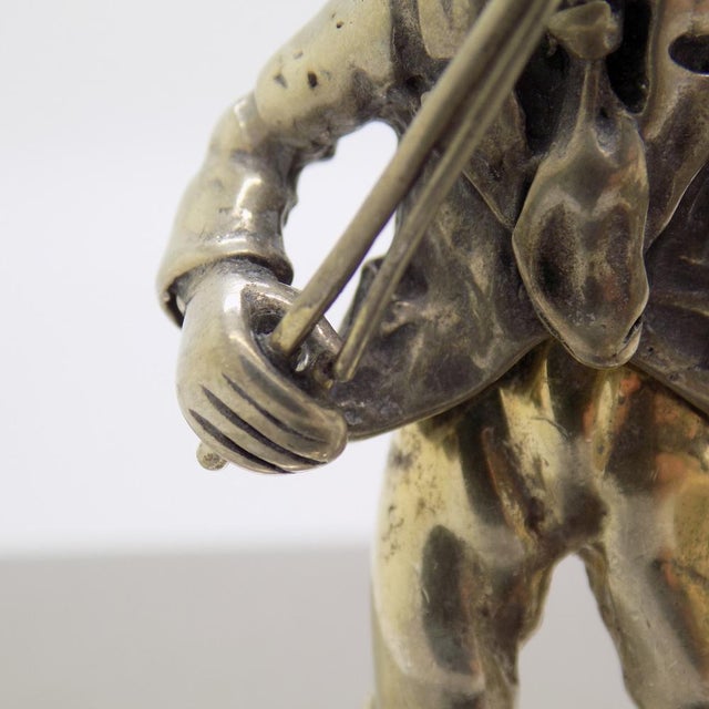 Vintage Italian Handmade Silver Circus Violinist Figurine from Angini, Arezzo, Tuscany, Italy, 1970s For Sale - Image 9 of 14