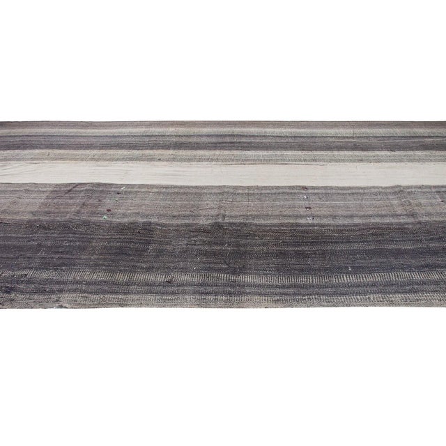 Mid-Century Modern Oversized Vintage Turkish Kilim Rug For Sale - Image 3 of 6