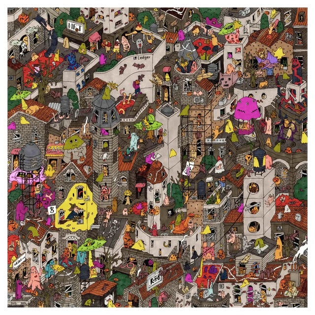 Guillaume Cornet, Haunted Favela, Ink on Paper, 2019 For Sale