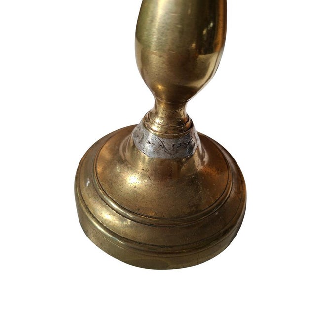 Metal Vintage Brass Candleholders, 1950, Set of 2 For Sale - Image 7 of 9