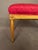 Wood 19th Century French Louis XVI Style Gilded Bench With Ruby Red Upholstered Seat, Circa 1890 For Sale - Image 7 of 9