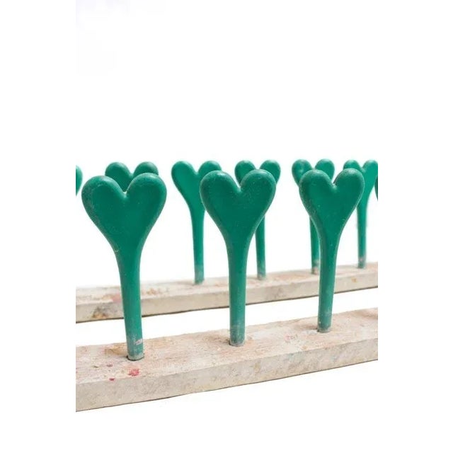 Aqua Green Heart Lollipop Size Strands For Sale - Image 6 of 10