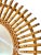 Brown Vintage Italian Rattan Bamboo Sunburst Mirror With Brass Accents For Sale - Image 8 of 14