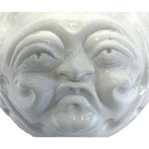 Italian Vintage Italian Ceramic Moon Face Wall Sculpture For Sale - Image 3 of 5