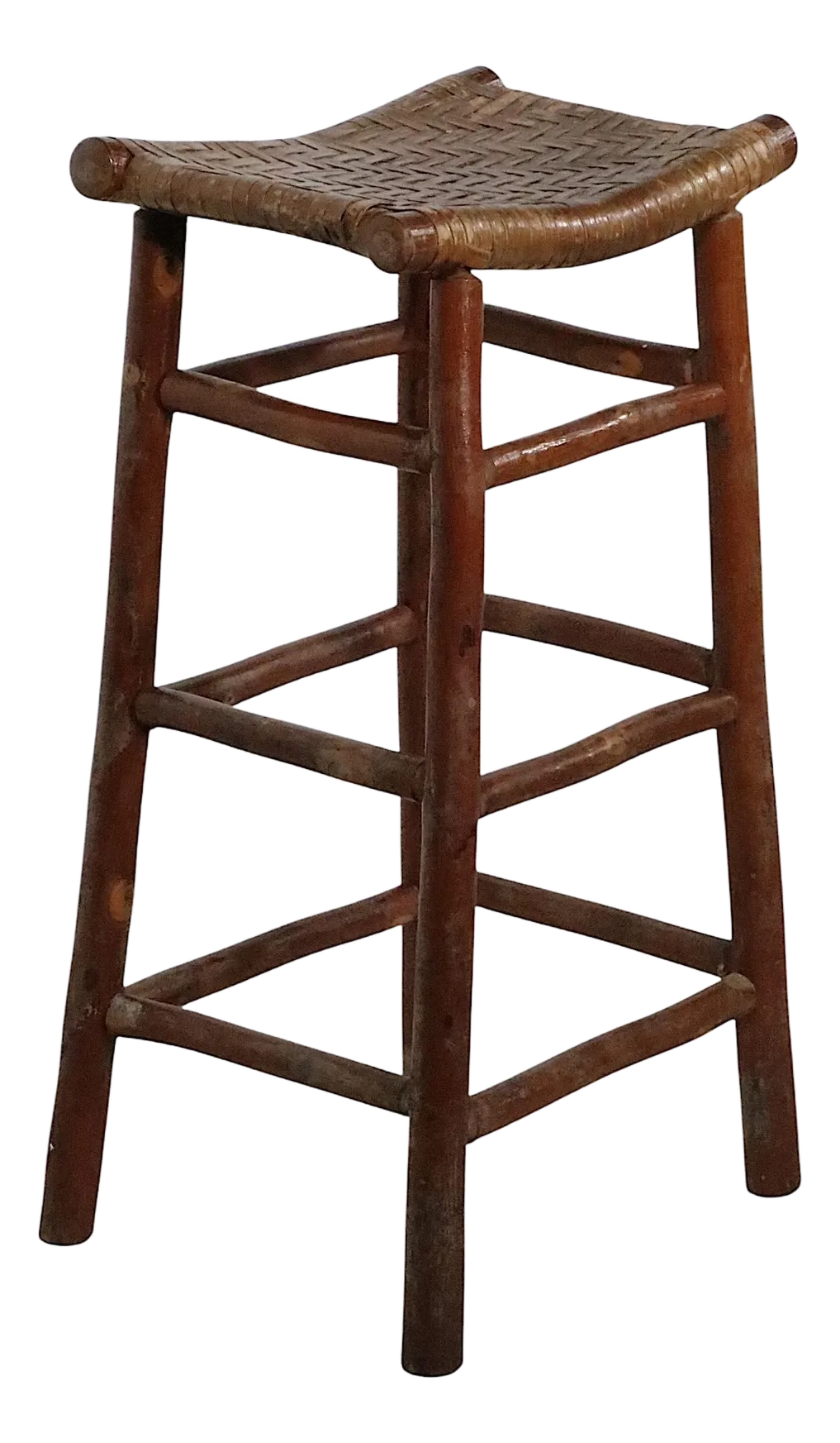 Vintage Adirondack Old Hickory Style Bar Stool Chairish - Main Image